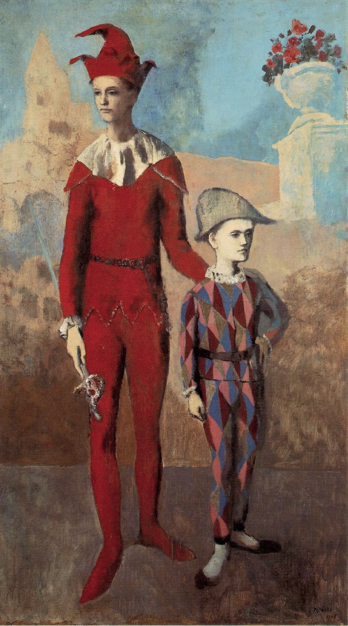 Acrobat and Young Harlequin by Pablo Picasso