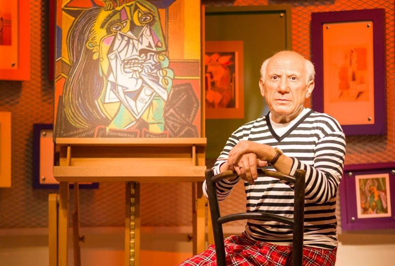 Pablo Picasso waxwork figure at Madame Tussauds
