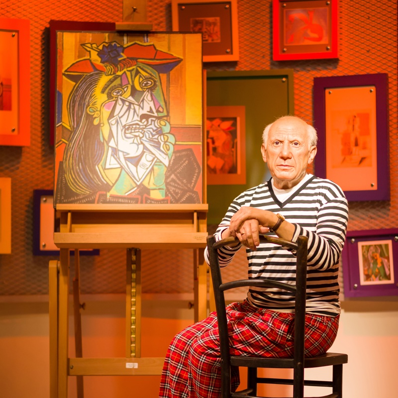 Pablo Picasso waxwork figure at Madame Tussauds